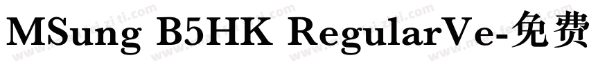 MSung B5HK RegularVe字体转换